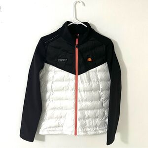 Ellesse Golf Kids Black and White Full Zip Performance Jacket, Size: 8